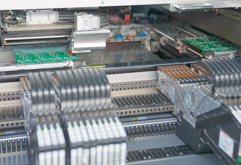 Precision SMT circuit board in progress